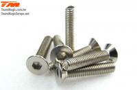 Screws - Flat Head - Hex (Allen) - M3 x 15mm (6 pcs)