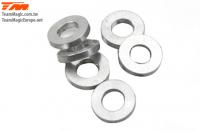 Washers -  3.6 x 6.35 x 1mm (4 pcs) & 3.6 x 6.35 x 2mm Aluminum (2 pcs)