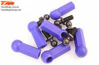 Ball Cups and Studs - Blue - 6 pcs