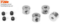 Stoppers - Aluminum - Silver (4 pcs)