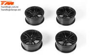 Wheels - 1/10 Drift - 5 Spoke - 12mm Hex - Black (4 pcs)