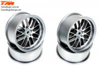 Cerchi - 1/10 Drift - 2.2" - 8 Spoke - 12mm Hex - Fog Argento (4 pzi)