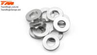 Rondelles - 3 x 6 x 1mm Aluminium (10 pces)