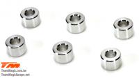 Washers - 3 x 6 x 4mm Aluminum (6 pcs)