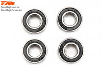 Ball Bearings - metric -  8x16x5mm Rubber sealed Black (4 pcs)