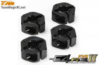 Option Part - E4RS/JS/JR II / E4RS III / E4RS4 - Aluminum 7075 - Hex Wheel Adapter +0.75mm (4 pcs)