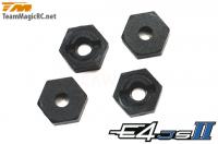 Pièce détachée - Hexagones de roues (4 pces) - E4JS II / E4JR II / FWD