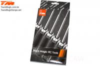 Tool Set - Team Magic Black Magic RC - 1.5 / 2 / 2.5 / 3mm, Phillips and Flat screwdrivers