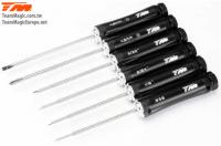 Tool Set - Team Magic Black Magic RC - Hex Wrench .05" / 1/16" / 5/64" / 3/32", Phillips and Flat screwdrivers