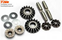 Option Part - E4RS II EVO / E4JS/JR II / E4RS III / E4RS4 - Differential Metal Bevel Gear Set (4+2)