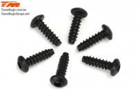 Screws - Button Head - Self Tapping - Hex (Allen) - 3 x 10mm (6 pcs)