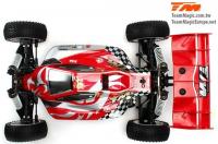 Car - 1/8 Electric - 4WD Buggy - RTR - 1800kv Brushless Motor - 4S - Waterproof - Team Magic B8ER Red/White