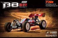 Car - 1/8 Electric - 4WD Buggy - RTR - 1800kv Brushless Motor - 4S - Waterproof - Team Magic B8ER Red/White
