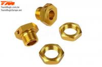 Option Part - E6 Trooper / Trooper II - Aluminum Gold anodized - Serrated Wheel Adapter Set (2 pcs)