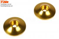 Option Part - E6 Trooper / Trooper II / E6 III - Aluminum Gold anodized - Shims for Rear Wing (2 pcs)