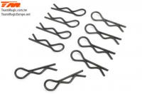 Body Clips - R8 - fits 8mm body mount - Black (10 pcs)