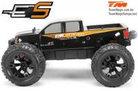 Auto - 1/10 Monster Truck Elektrisch - 4WD - RTR - Brushless - Wasserdicht - Team Magic E5 - Schwarze Karosserie