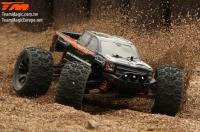 Auto - 1/10 Monster Truck Electrique - 4WD - RTR - Brushed - Etanche - Team Magic E5 - Carrosserie Noire