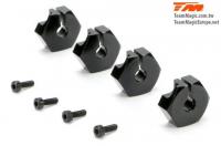 Option Part - E5 - Clamp Type Wheel Hexes 14mm - Black (4 pcs)