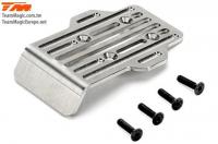 Option Part - E5 - CNC Machined Stainless Chassis Guard Skid - Front