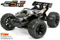 Auto - 1/10 Racing Monster Elektrisch - 4WD - RTR - Brushless - Wasserdicht - Team Magic E5 HX - Schwarze/Orange