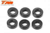 Washers - 3 x 6 x 2.00mm Aluminum - Black (10 pcs)