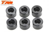 Washers - 3 x 6 x 4.00mm Aluminum - Black (10 pcs)