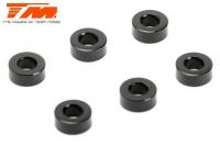 Washers - 3 x 6 x 2.50mm Aluminum - Black (10 pcs)