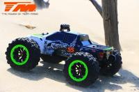 Auto - Monster Truck Electrique - 4WD - RTR - Brushless 2250KV - 6S - Etanche - TM E6 RAPTOR - Noir/Vert