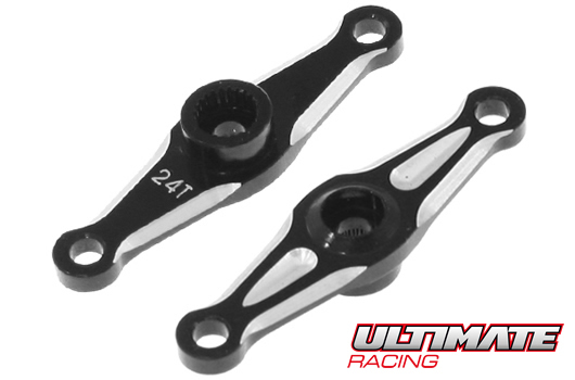 Ultimate Racing - UR1805 - Servo Arm - Aluminum - Double - 24T - Hitec (1 pc)