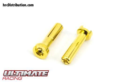 Ultimate Racing - UR46108 - Connector - Gold - 4.0mm - Male (2 pcs)