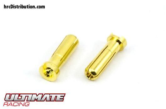 Ultimate Racing - UR46110 - Connector - Gold - 5.0mm - Male (2 pcs)