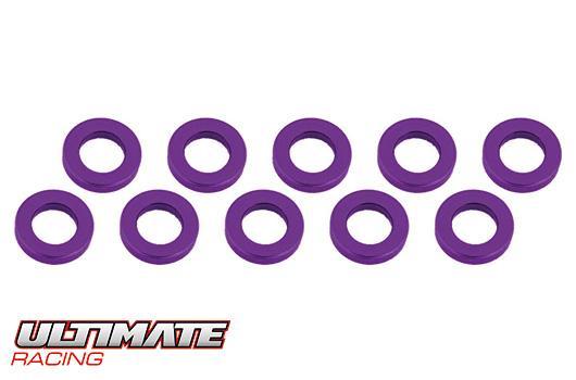 Ultimate Racing - UR1506-P - ALUMINUM SHIM (3x6x2mm) PURPLE (10pcs)