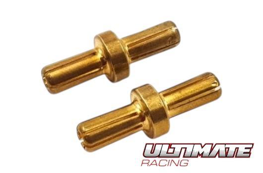 Ultimate Racing - UR46143 - Connector - Gold - 5.0mm - DUAL BATTERY PLUG (2pcs)