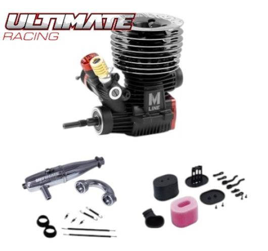Ultimate Racing - UR3401-MR3C1 - Internal combustion engine-Nitro Engine - Class 21 3.49 ccm - ULTIMATE MXR v3 Ceramic with Airmax Filter + 2141 SUPERSONIC PIPE COMBO