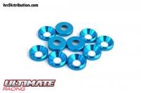 Rondelle - Coniche - Alluminio - 4mm - Blu (10 pzi)