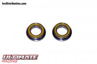 Ball Bearings - metric - 5x 8x2.5mm - Flanged Ultimate Rubber sealed (1 pc)