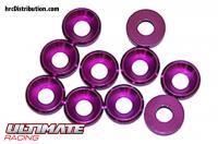 Rondelles - Côniques - Aluminium - 4mm - Purple (10 pces)