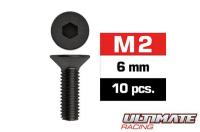 Viti - Testa Svasata - Hex (Allen) - M2 x 6mm (10 pzi)