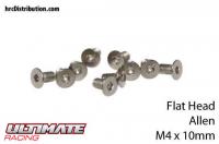 Screws - Flat Head - Hex (Allen) - M4 x 10mm (10 pcs)