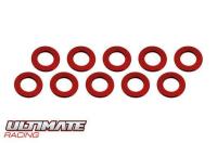 ALUMINUM SHIM (3x6x0.5mm) RED (10pcs)