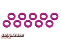 ALUMINUM SHIM (3x6x1mm)  PINK (10pcs)