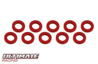 ALUMINUM SHIM (3x6x1mm) RED (10pcs)