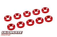 4 mm. ALU WASHER RED (10 pcs)