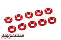 4 mm. ALU WASHER RED (10 pcs)