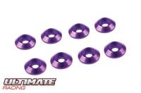 3MM ALUMINIUM CAP HEAD WASHER PURPLE (8 pcs)