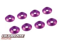 3MM ALUMINIUM CAP HEAD WASHER PINK (8 pcs)