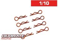 Clips de carrosserie - 1/10 L&R ORANGE (8 pcs.)