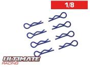 BODY CLIPS 1/8 L&R BLUE  (8 pcs.)