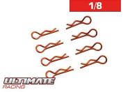 BODY CLIPS 1/8 L&R ORANGE (8 pcs.)